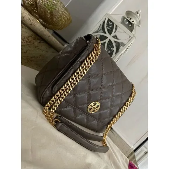 New Tory Burch willa quilted shoulder bag / crossbody medium - Picture 3 of 8